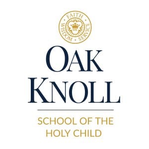 oak knoll vertical logo over white